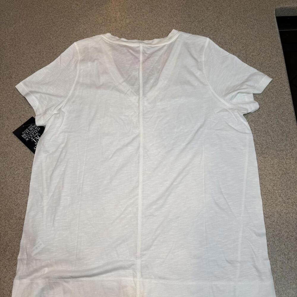 New with tags Pure Collection white V neck tee. - Picture 2 of 5